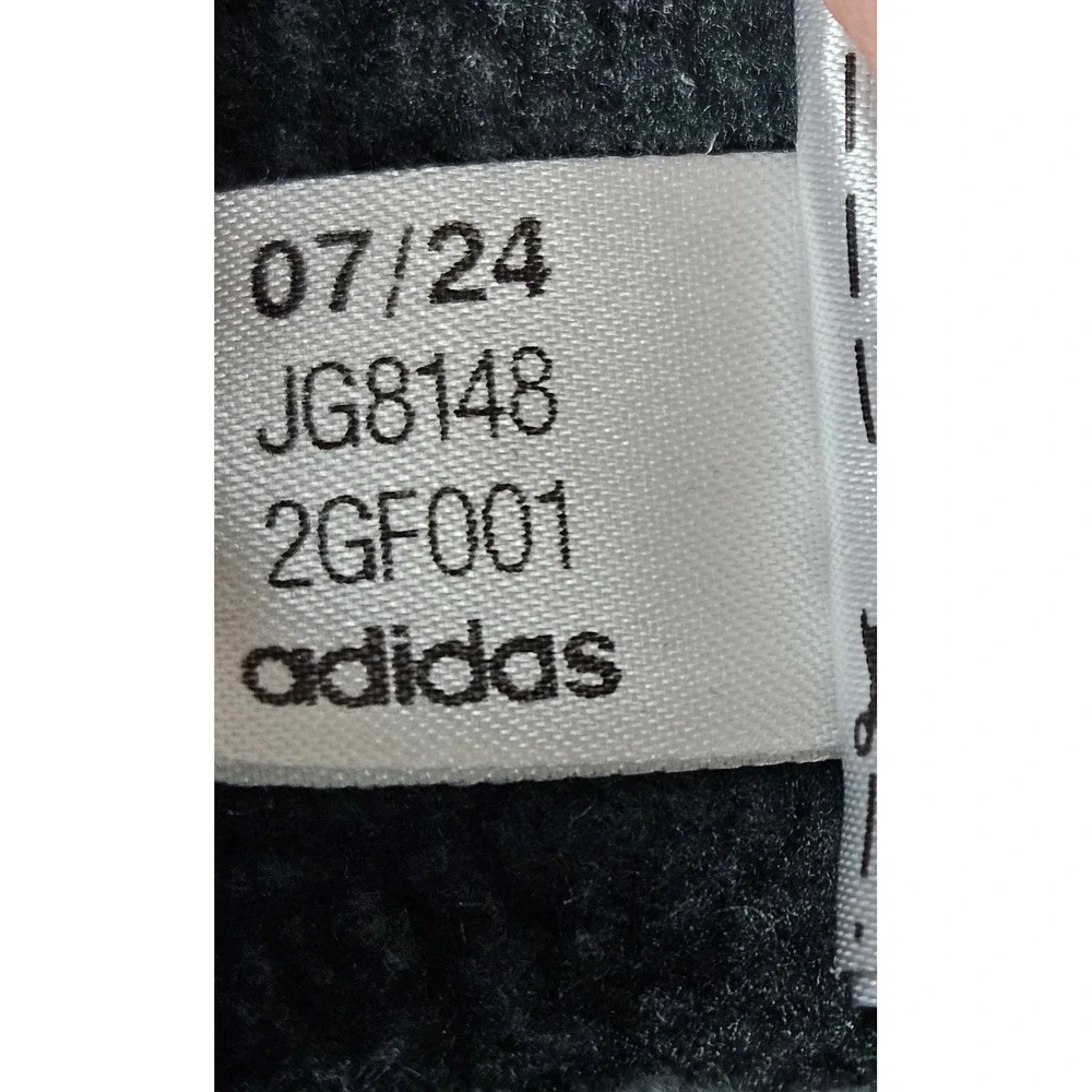 Adidas Mens Forest Green Fleece‎ Hoodie Zip Chest Pocket Logo Pullover Large